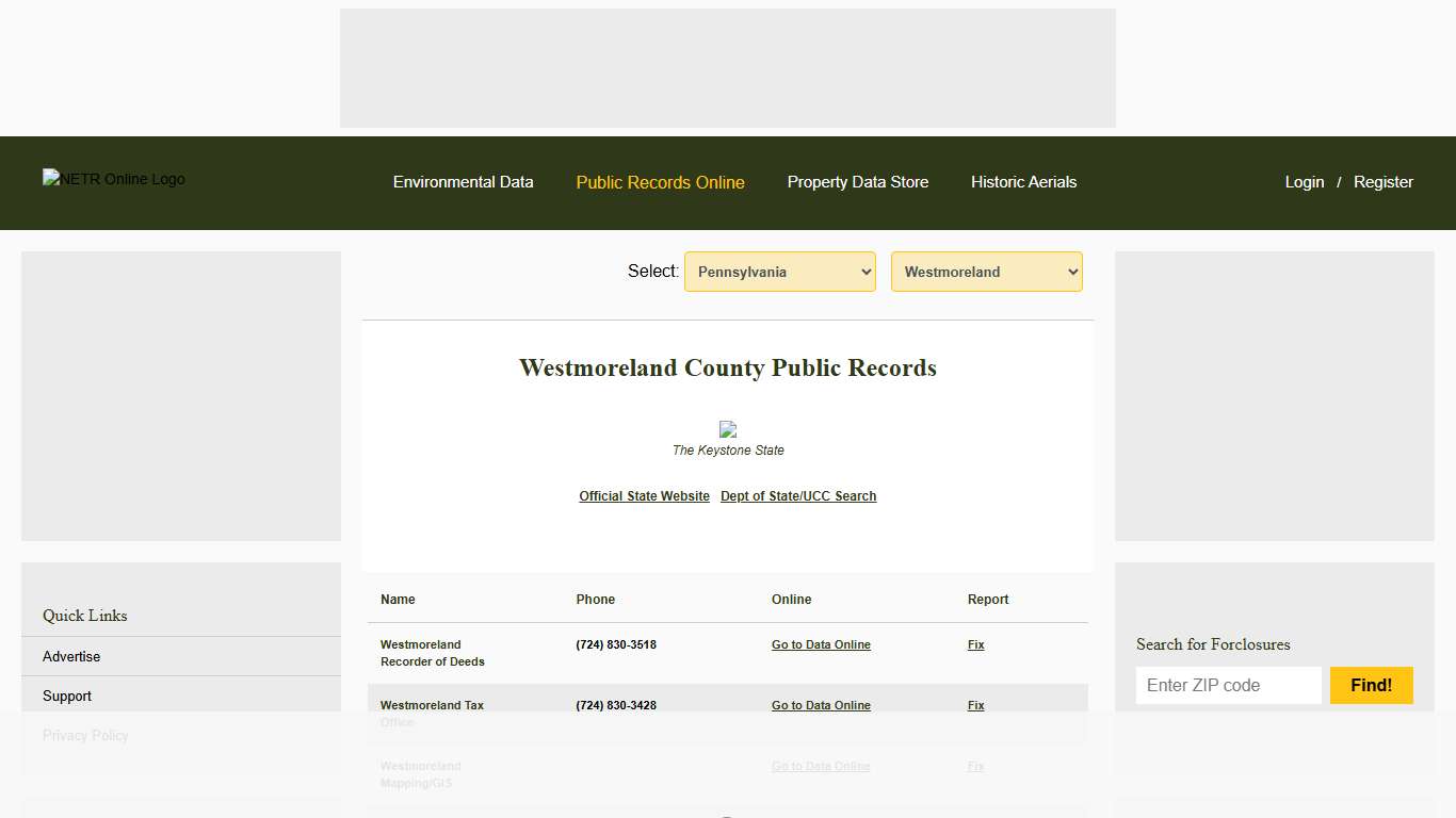 NETR Online • Westmoreland • Westmoreland Public Records, Search Westmoreland Records, Westmoreland Property Tax, Pennsylvania Property Search, Pennsylvania Assessor