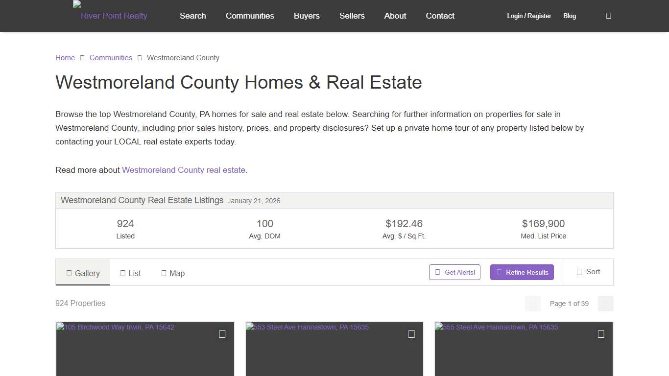 Westmoreland County Homes For Sale - Westmoreland County, PA Real Estate